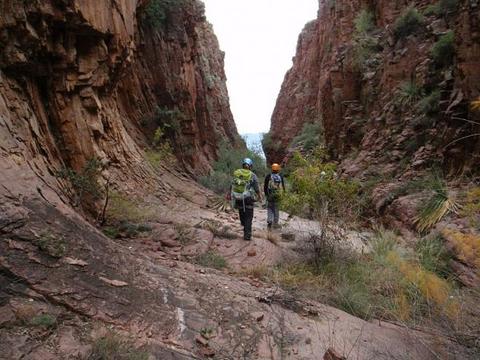 Hiking Into A Canyon